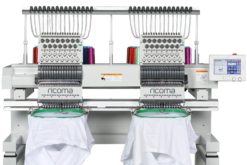 Ricoma MT Series - 7 / 8  Inch Touch Screen Single Head and Two Head Embroidery Machines